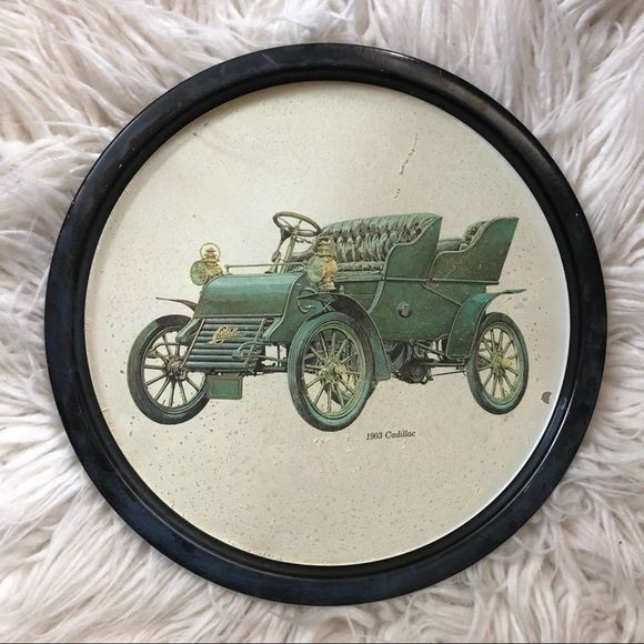 Vintage Other - Vintage Cadillac 1903 Tin MCM Serving Tray